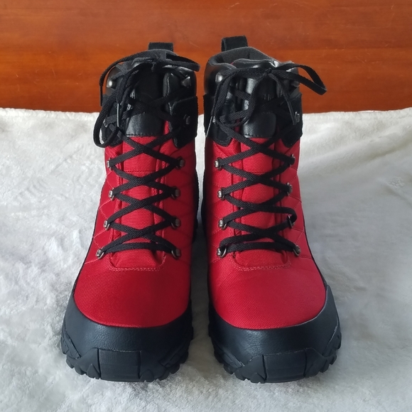 north face red boots